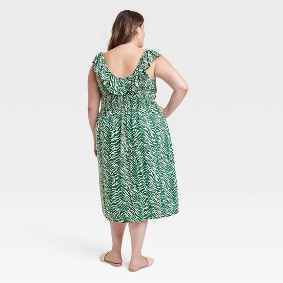 Ava & Maria green and white zebra print dress - Picture 4 of 4